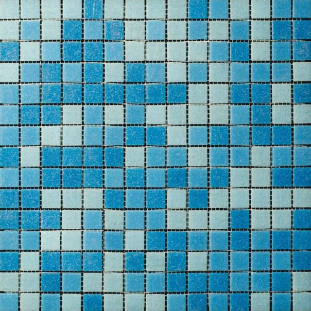 mozaika modro-modrá-svetlá, rozmer kocky-20x20mm, hrúbka 4mm, Cena s DPH: 16,50/m2