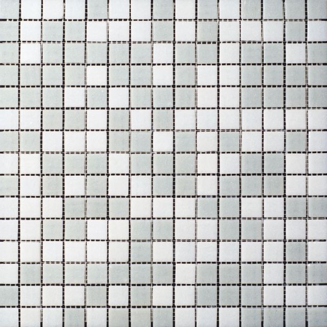 mozaika bielo-šedá, rozmer kocky-20x20mm, hrúbka 4mm, Cena s DPH: 16,50/m2