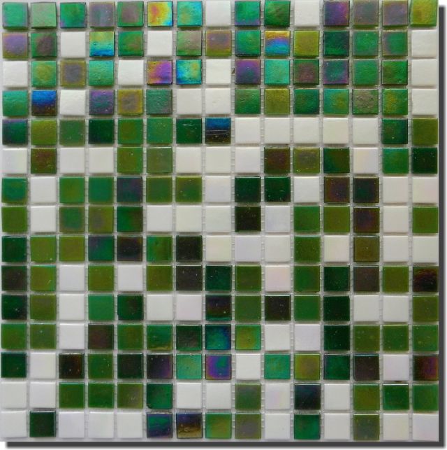mozaika mix zelená perleť, rozmer kocky-20x20mm, hrúbka 4mm, Cena s DPH: 50,00/m2