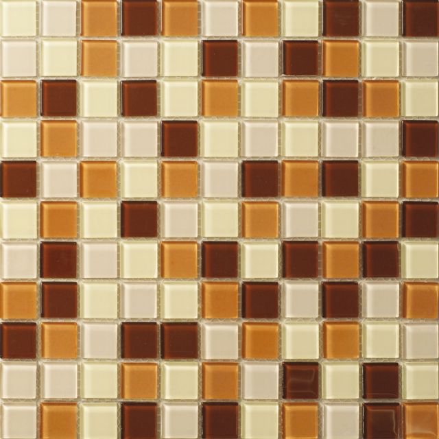 mozaika hnedá mix, rozmer kocky-25x25mm, hrúbka 4mm, Cena s DPH: 40,00/m2